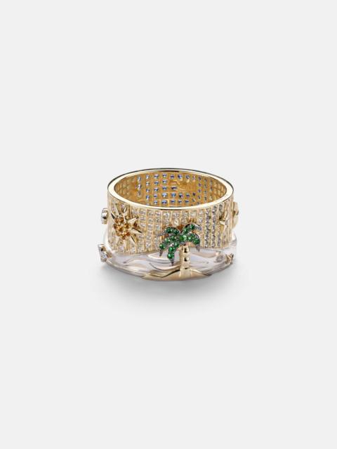 Yvonne Léon 24 Heures 9kt gold ring with gemstones