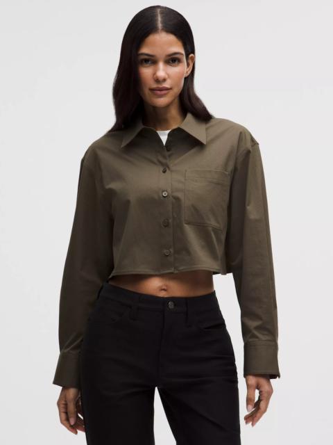 lululemon Woven Cropped Button-Up Long-Sleeve Shirt
