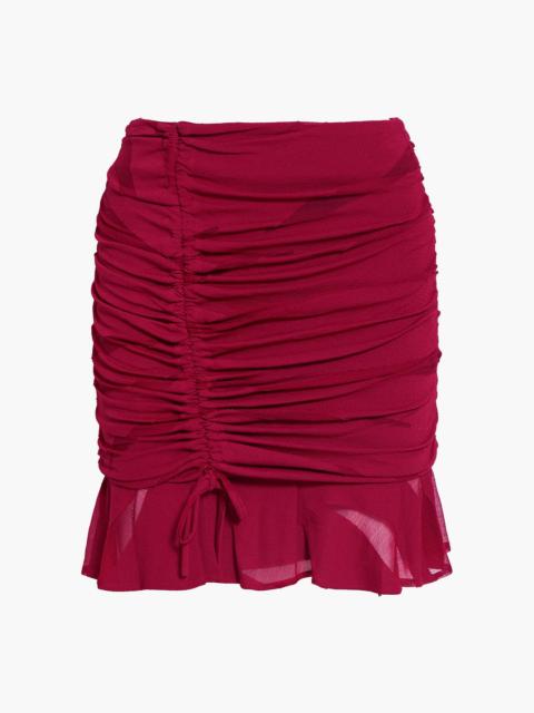 Other Designers Melina ruched crepe mini skirt