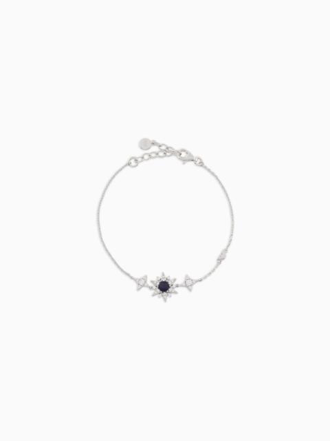 EMPORIO ARMANI STERLING SILVER STATION BRACELET