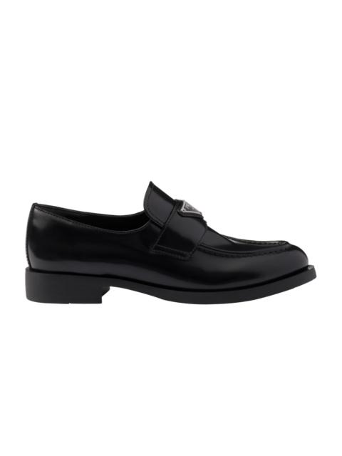 Prada Wmns Brushed Leather Loafer 'Black'