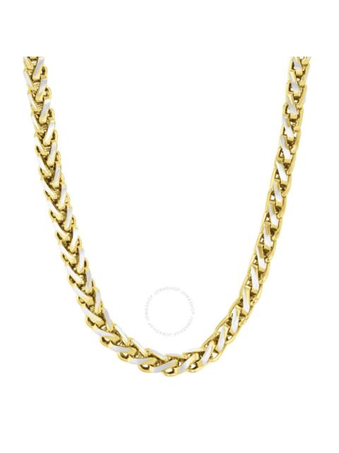 Robert Alton - Robert Alton Stainless Steel with Yellow Finish Wheat Chain