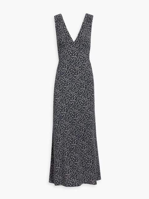 MATTEAU Floral-print silk crepe de chine midi dress