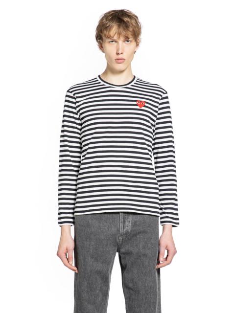 Comme des Garçons PLAY Heart Striped Cotton Long Sleeve T-shirt