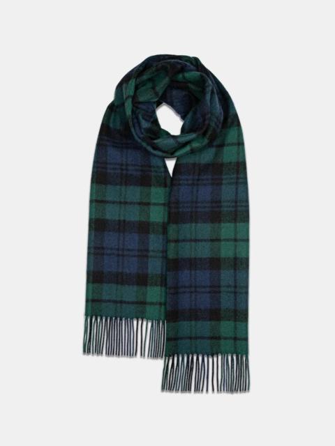 GLOVERALL Unisex Oversized Lambswool Scarf Black Watch