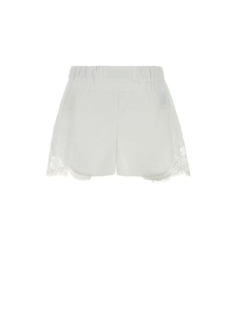 VERSACE VERSACE White Poplin Casual Shorts New & Authentic (Women's