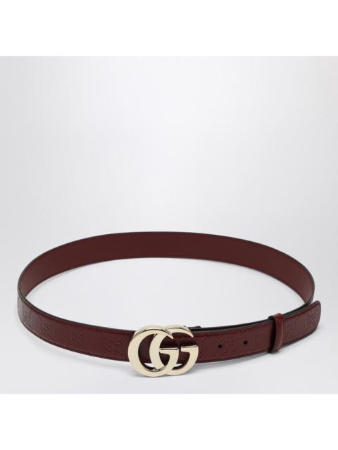 GUCCI Gucci Gg Milano Rosso Ancora Leather Belt Women