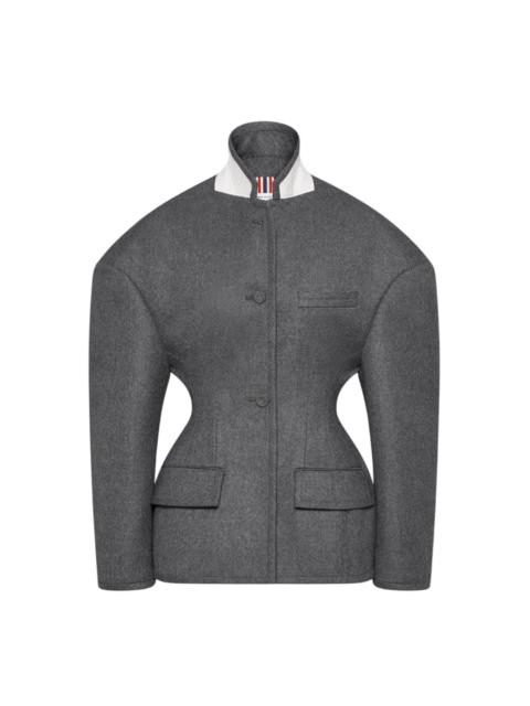 Thom Browne Solid Wool Flannel Cocoon Sportcoat Women