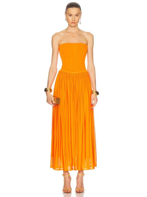 SIMKHAI Adalys Bustier Midi Dress