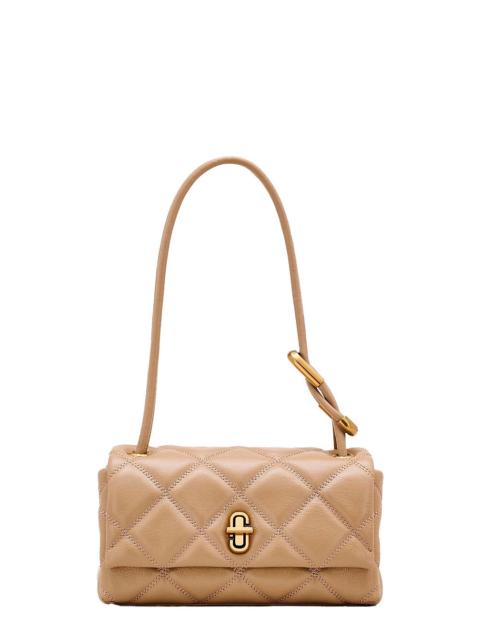 Marc Jacobs Marc Jacobs Women 'Mini Dual' Beige Quilted Crossbody Bag With Turn-Lock Closure And Adjustable Shou