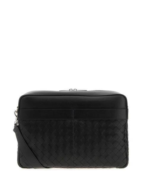 Bottega Veneta Bottega Veneta Men Black Leather Crossbody Bag