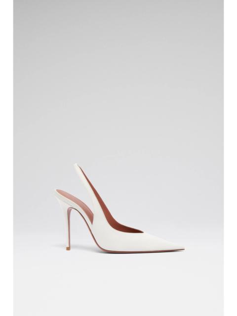 Amina Muaddi ANOK SLING 105 WHITE NAPPA