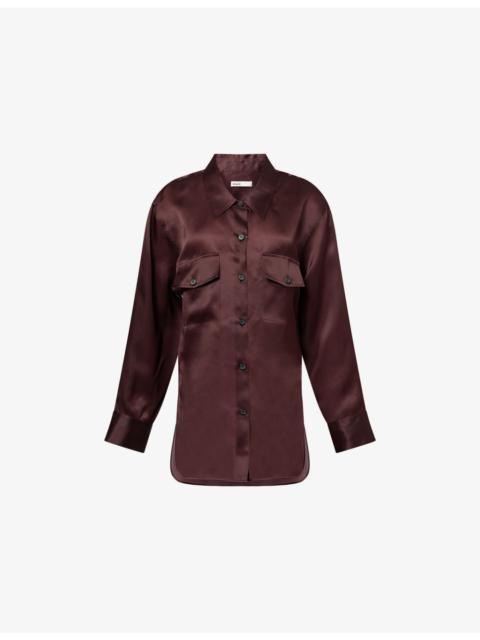 KHAITE Matteo Relaxed-Fit Silk Shirt