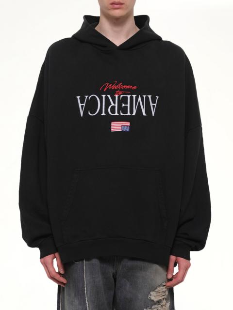 WILLY CHAVARRIA Welcome To America Hooligan Hoodie in Black