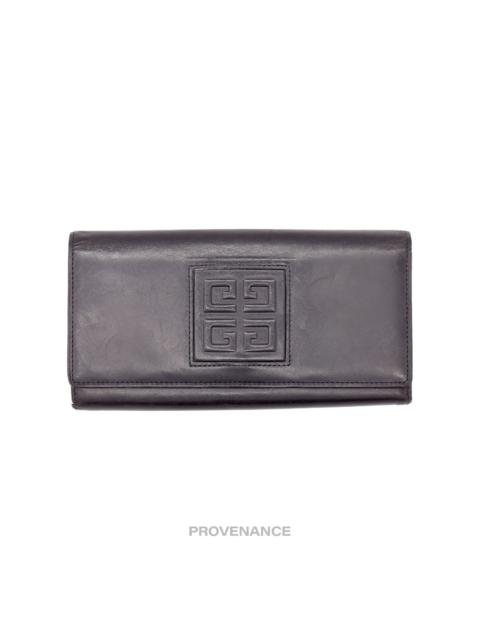 Givenchy Givenchy Logo Snap Long Wallet - Black Leather