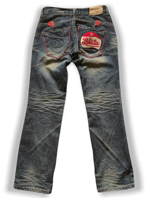 Other Designers Japanese Brand × Vintage - DISTRESSED YOSHITOMO LOLITA DENIM JEANS PATCHWORKS ACID WASH