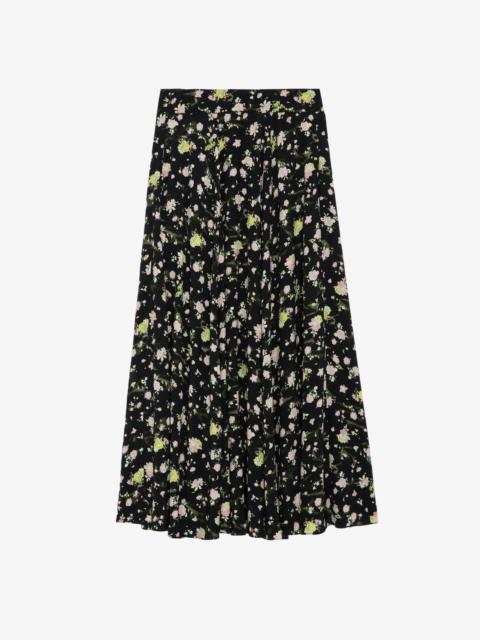 Zadig & Voltaire Joyo Soft Crinkle Roses Skirt