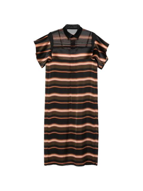 sacai Sacai Women Striped Long Dress