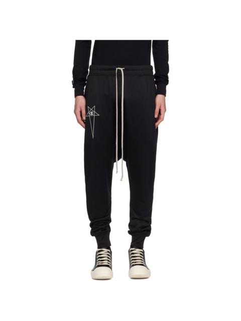 Rick Owens Black Champion Edition Prisoner Drawstring Sweatpants