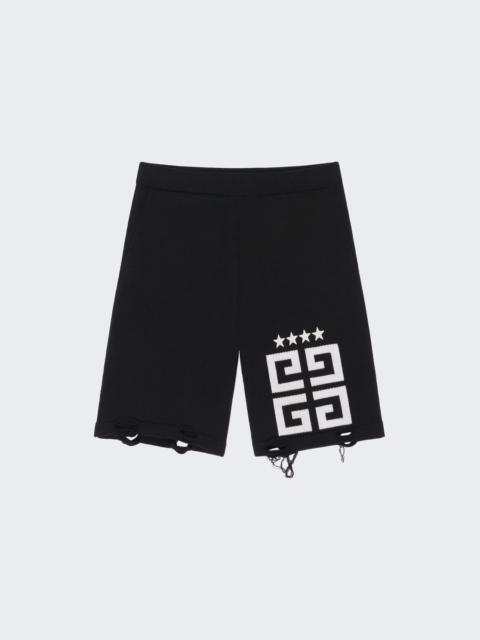 Givenchy 4G Stars Knit Bermuda Shorts Black and White