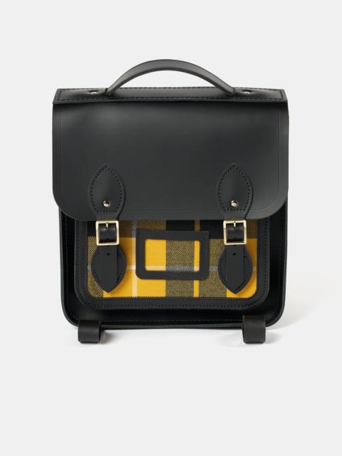 Cambridge Satchel The Small Portrait Backpack - Black with Yellow Tartan
