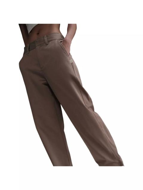 Nike Women's Sportswear Collection Mid-Rise Twill Pants - Brown