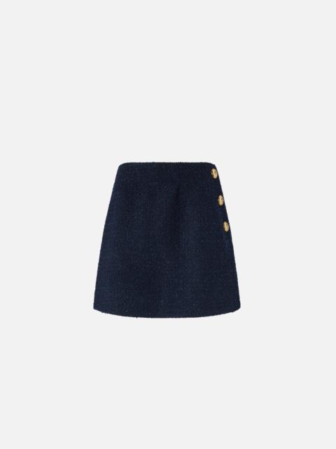 PINKO COTTON AND WOOL BOUCLÉ MINI WRAP SKIRT