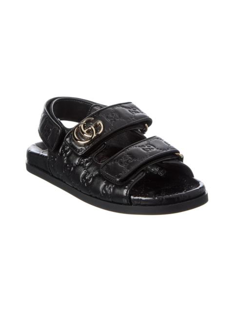 GUCCI Gucci Double G Leather Sandal