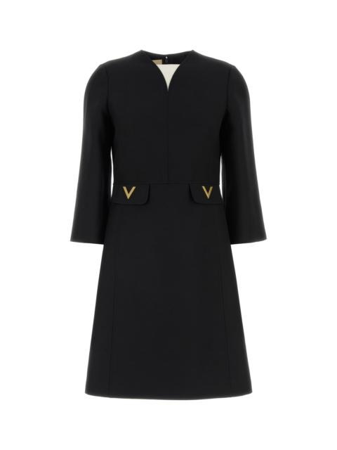 Valentino Black crepe couture dress