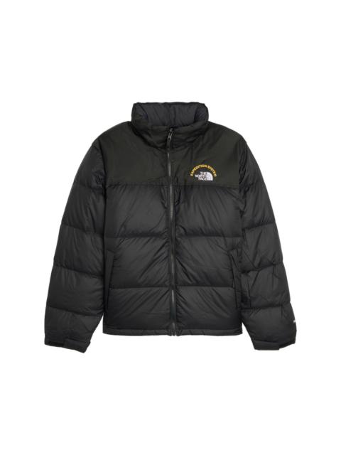 logo-print padded jacket