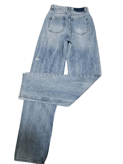 Ksubi Ksubi High-Waisted Wide Leg Denim Cross-Stitch Light Blue 24