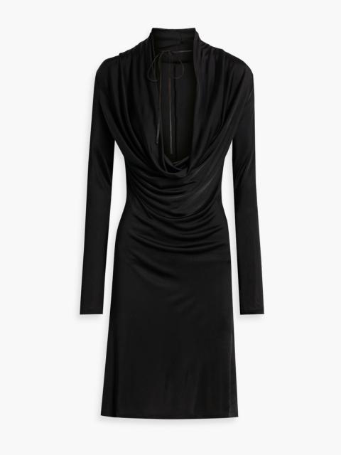 Helmut Lang Draped stretch-satin dress