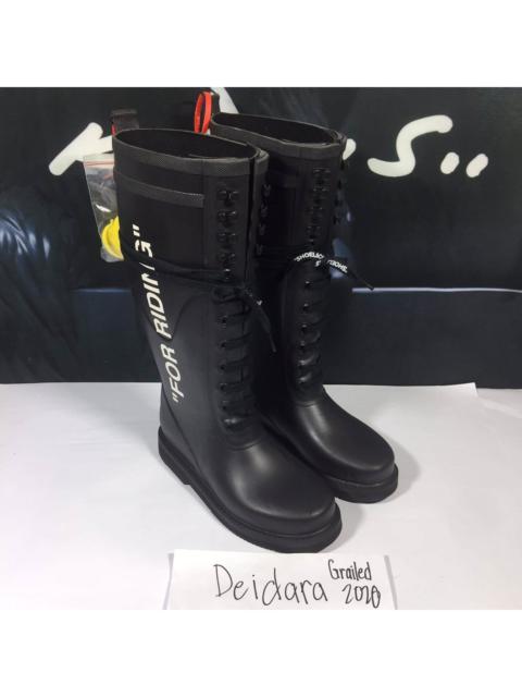 Off-White “For Riding “ Black Rubber Boots