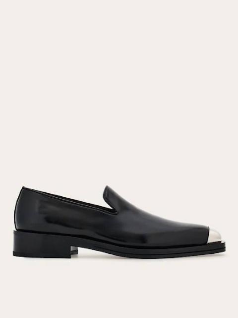 FERRAGAMO Ferragamo Dimitri Metal Tip Leather Loafers