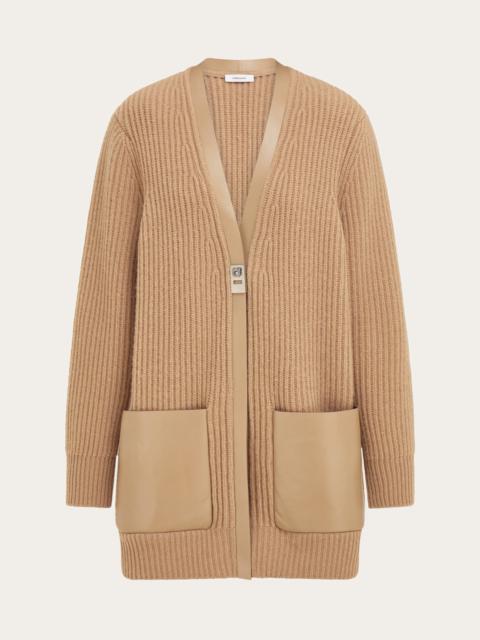 sacai Chiffon Mix Wool Knit Pullover | REVERSIBLE