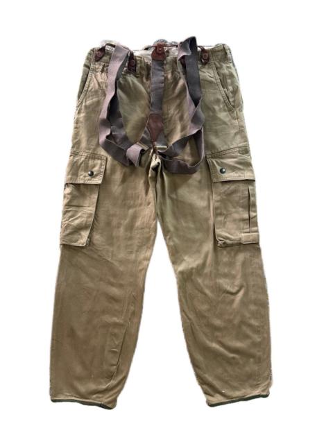 Other Designers Buzz Rickson's - CARGO PANTS WORKWEAR STYLE CASUAL PANTS WITH BRANCES KHAKI