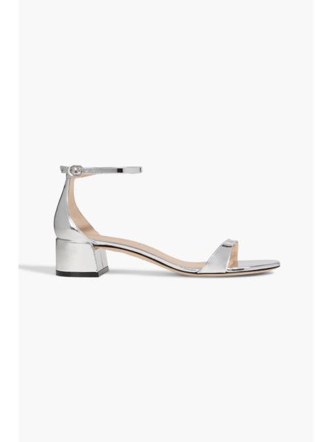 Stuart Weitzman Mirrored-leather sandals