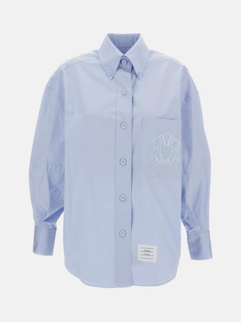 Thom Browne Thom Browne Women Supersized Long Sleeve Point Collar Shirt