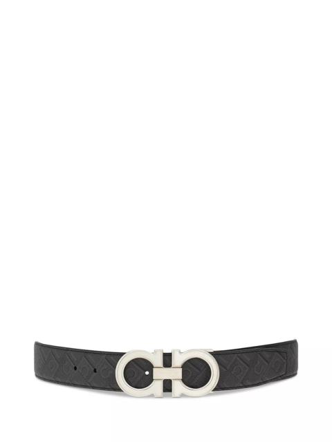 FERRAGAMO Men's Double Gancini Reversible Leather Belt