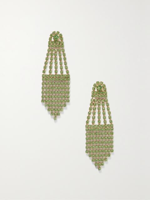 Oscar de la Renta Gold-tone Crystal Earrings