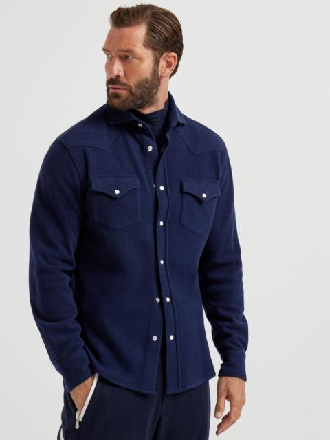 Brunello Cucinelli Techno cashmere and cotton western shirt