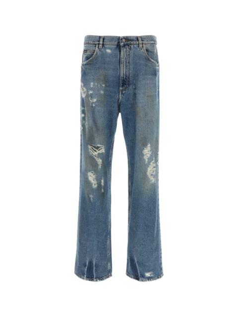 Dolce & Gabbana Men Denim Wide-Leg Jeans