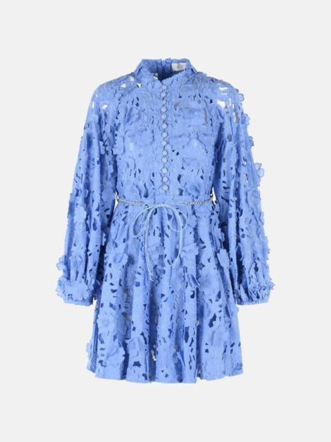 Zimmermann 'PATIENCE' COTTON LONG SLEEVE MINI DRESS