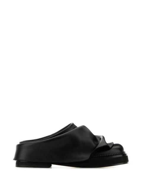 THE ATTICO Black leather Mini Robin slippers