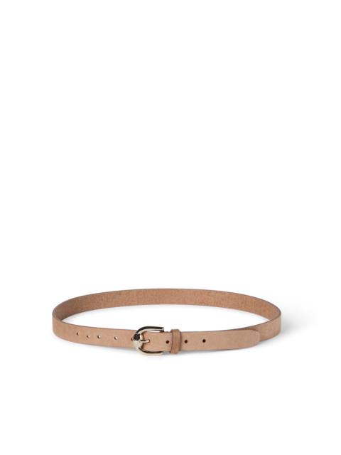 Brunello Cucinelli Brunello Cucinelli Reversed leather belt in Tobacco at Nordstrom