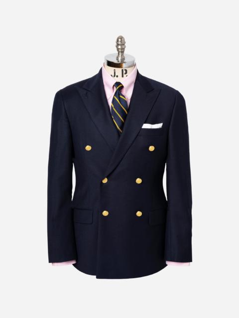 J. PRESS MADE-IN-USA DOUBLE-BREASTED NAVY DOESKIN BLAZER