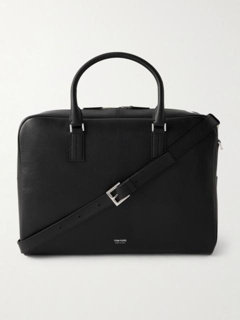 TOM FORD Full-Grain Leather Briefcase Black