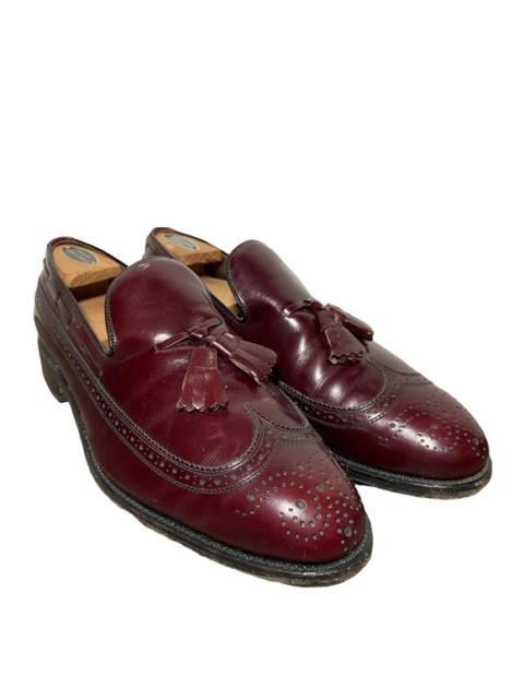 Allen Edmonds Berwick Wingtip Cap-Toe Oxford Dress Shoes Tassel Burgundy 9