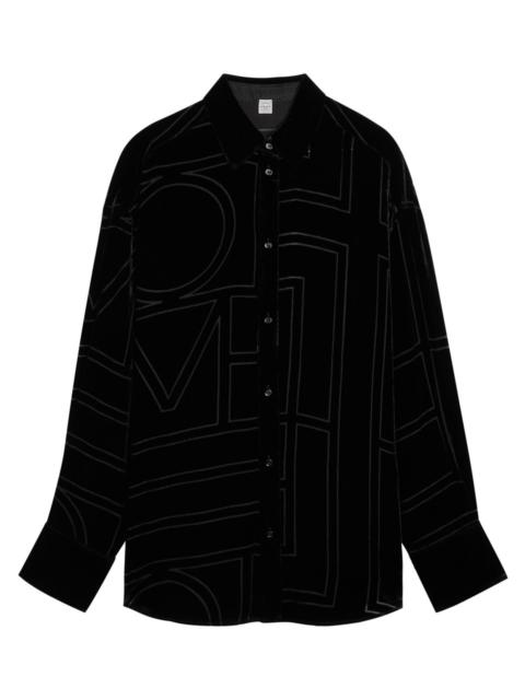 TOTEME Toteme Monogram Devore Shirt