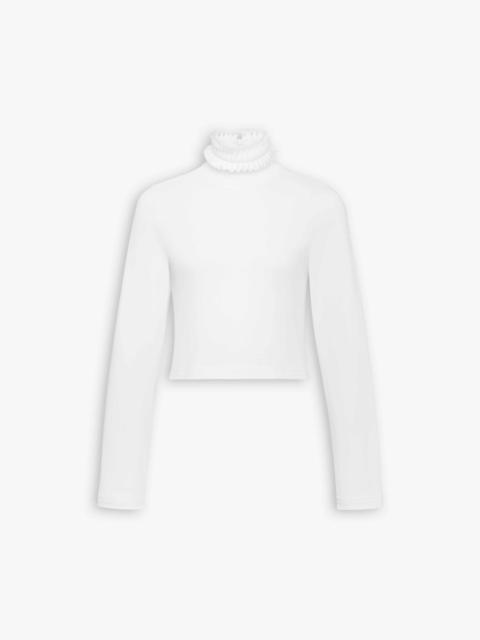 Alaïa COTTON JERSEY CROPPED T-SHIRT